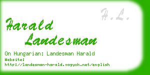 harald landesman business card
